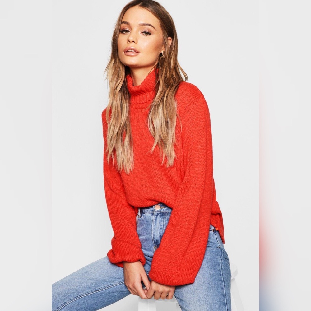 NWT Boohoo Oversized Roll Neck Sweater